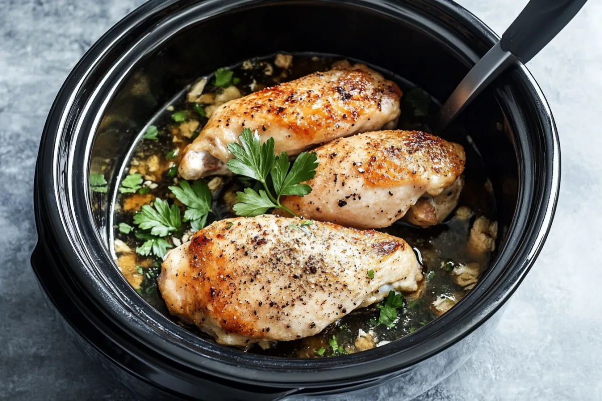 How do you make crockpot chicken not tough