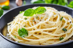 How many calories are in garlic parmesan pasta