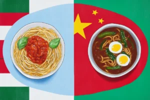 What is the difference between Chinese and Italian pasta