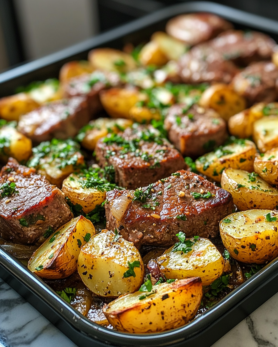 Beef And Roasted Potatoes Tray Bake – Amazing 30-Minute Family Dinner