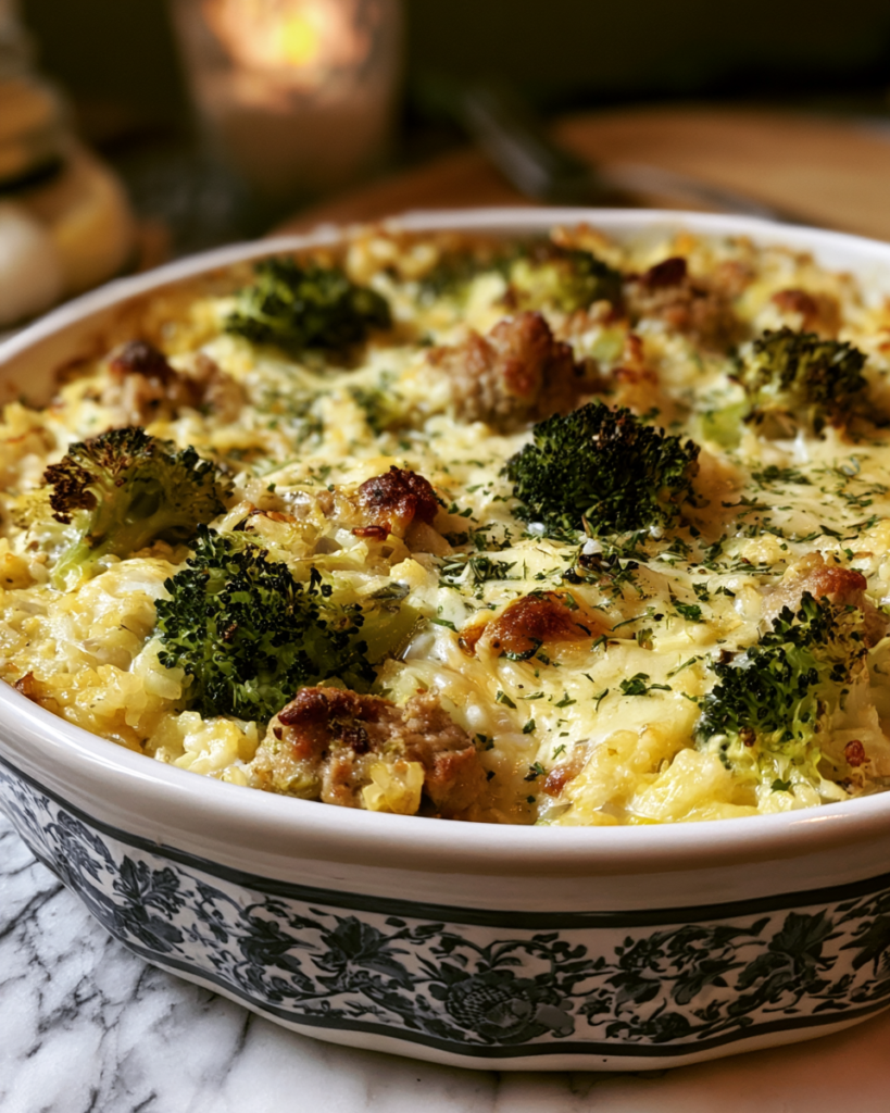 The current image has no alternative text. The file name is: madlok98_close_up_view_of_Ground_Chicken_Broccoli_Rice_Casser_7959c819-0bca-41ca-9d14-bd06f71443e6_2.png