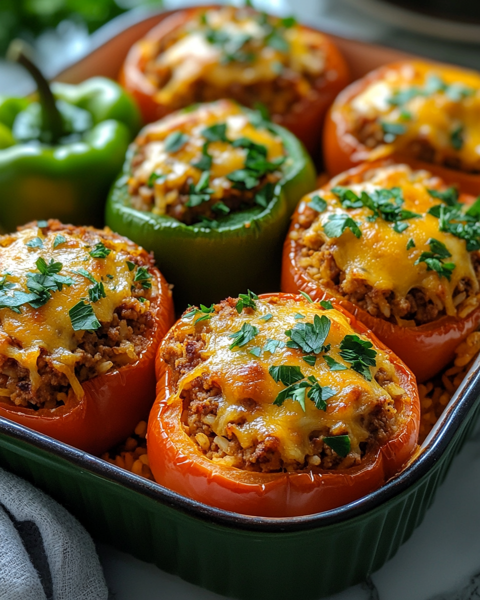Ground Chicken Stuffed Bell Peppers: 5 Authentic Happy Plates