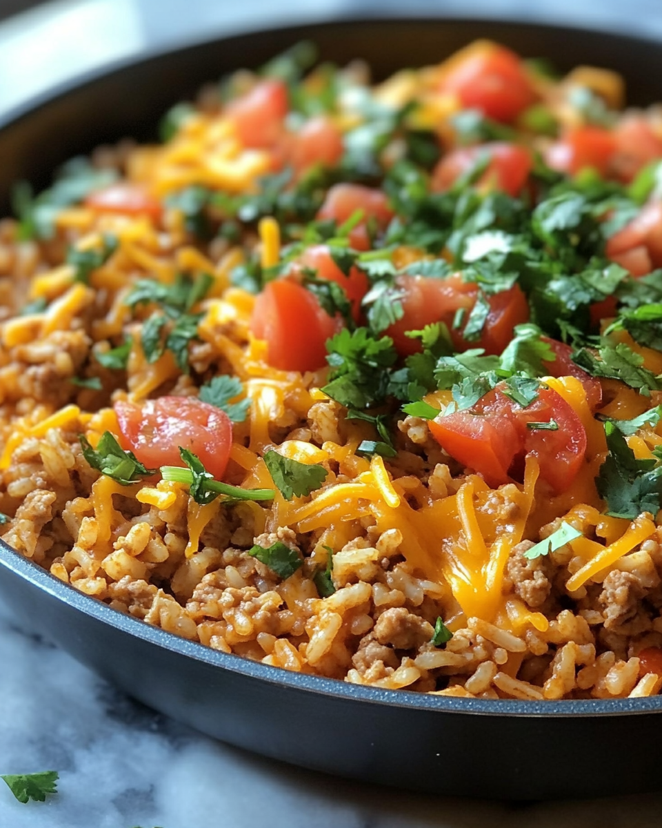Ground Chicken Taco Rice Skillet: 30-Minute Authentic Delighted