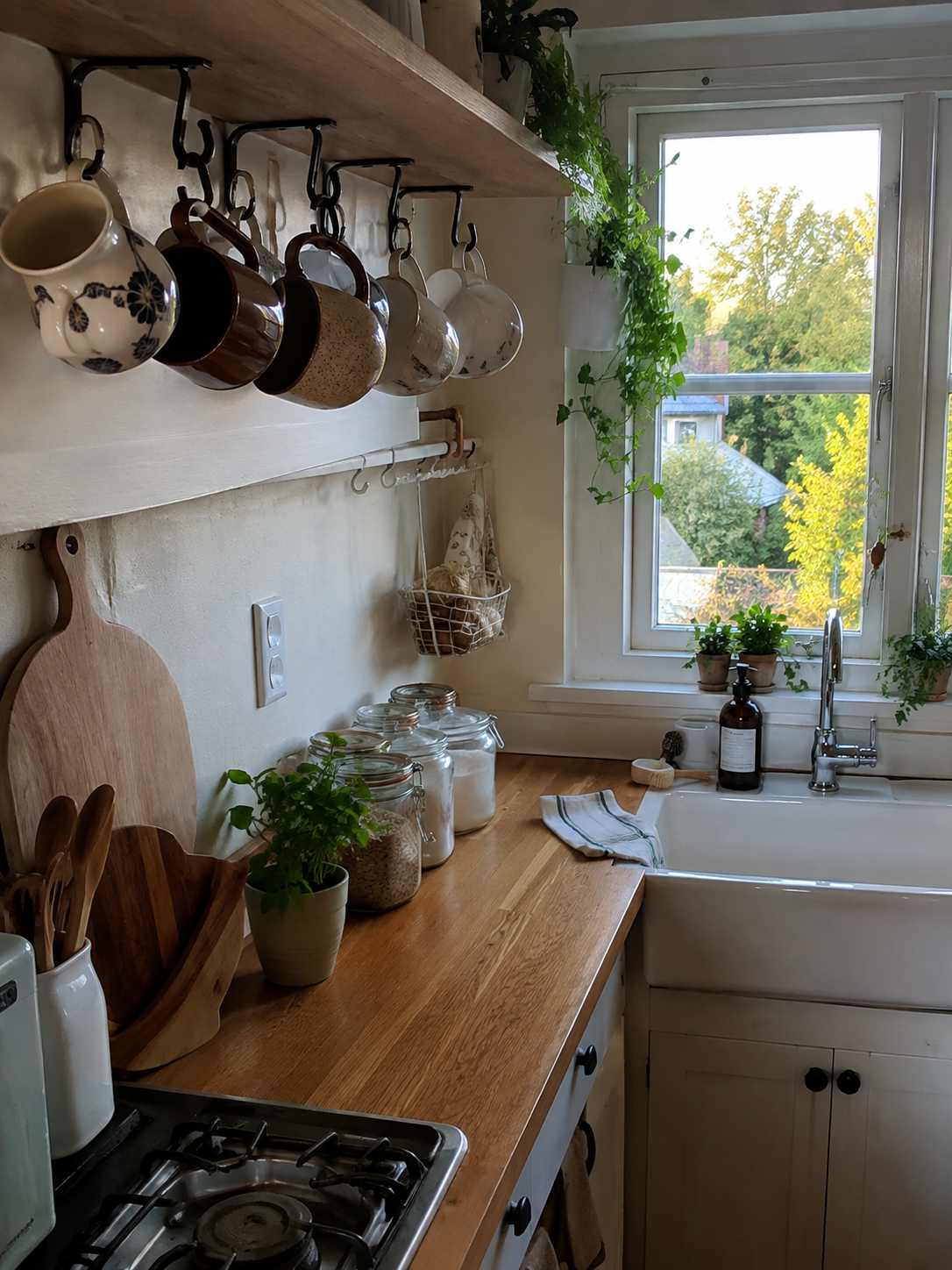 Cozy Small Kitchen Decor With Styled Countertops
